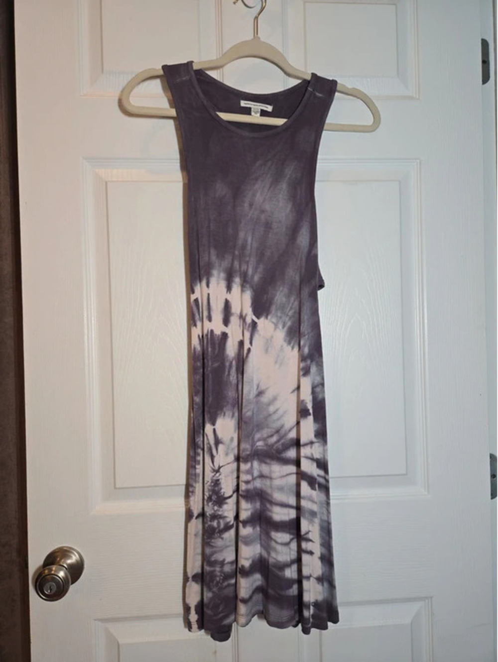 American Eagle purple white tie dye dress size small